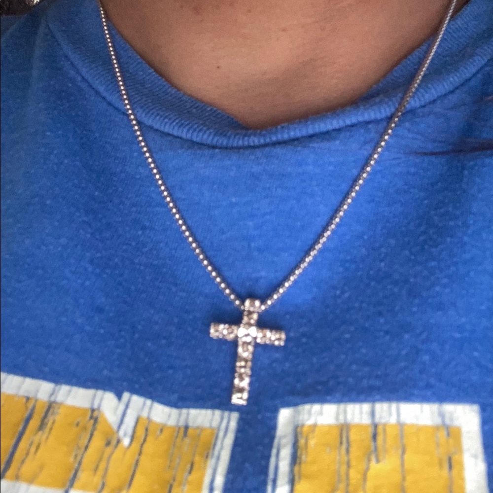 Diamond cross necklace